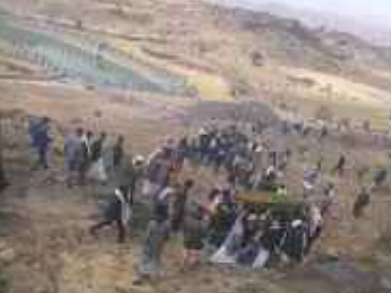 شاهد.. زوجان يتوفيان في يوم واحد ويدفنان في قبر واحد في هذه المحافظة اليمنية