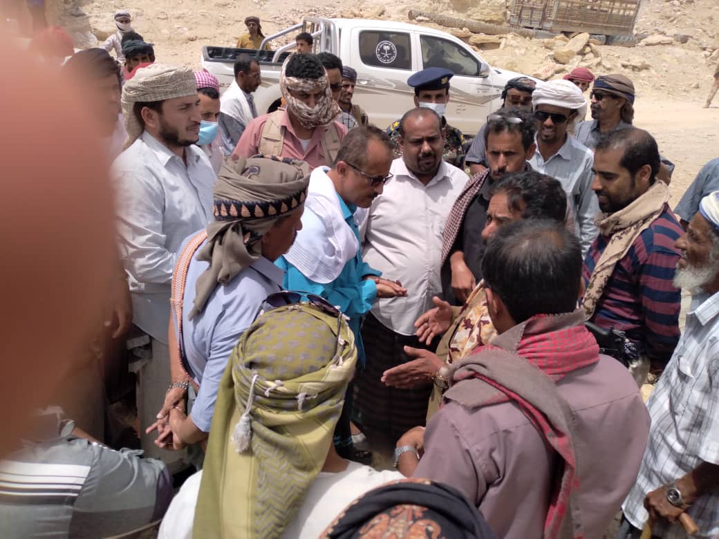 لجنة حصر أضرار كارثة السيول في حضرموت  تنفذ نزولاً ميدانياً إلى مديرية يبعث