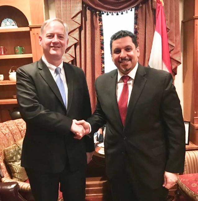 السفير بن مبارك يلتقي في واشنطن السفير الأمريكي الجديد لدى اليمن ..«تفاصيل»