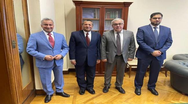 سفراء اليمن والسعودية والامارات يلتقون نائب وزير الخارجية الروسي سيرغي فيرشينين