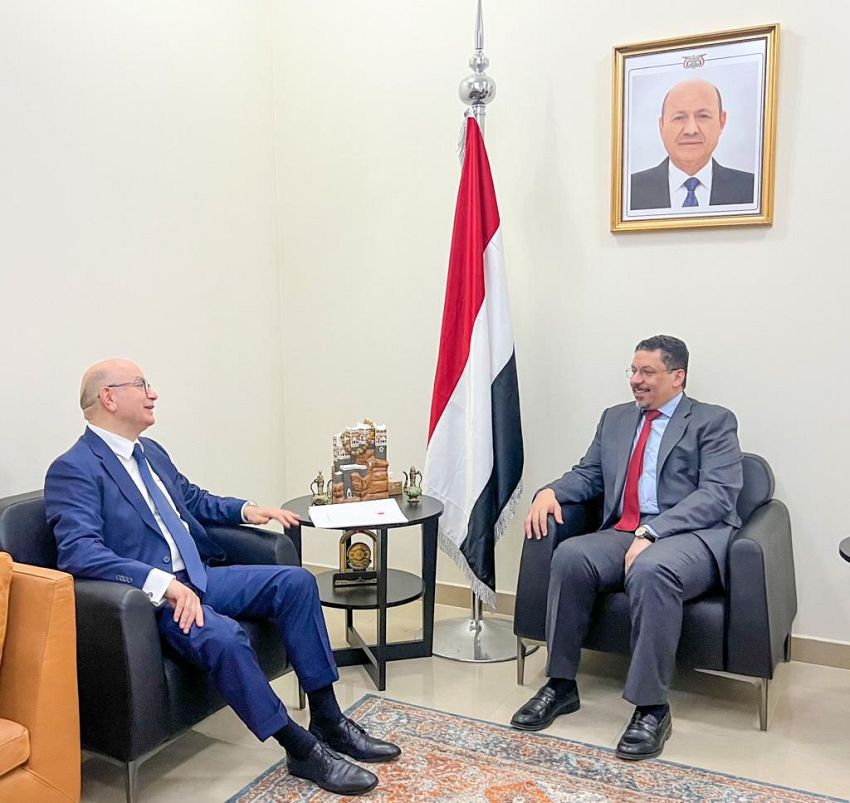 بن مبارك يلتقي سفير تركيا لدى اليمن