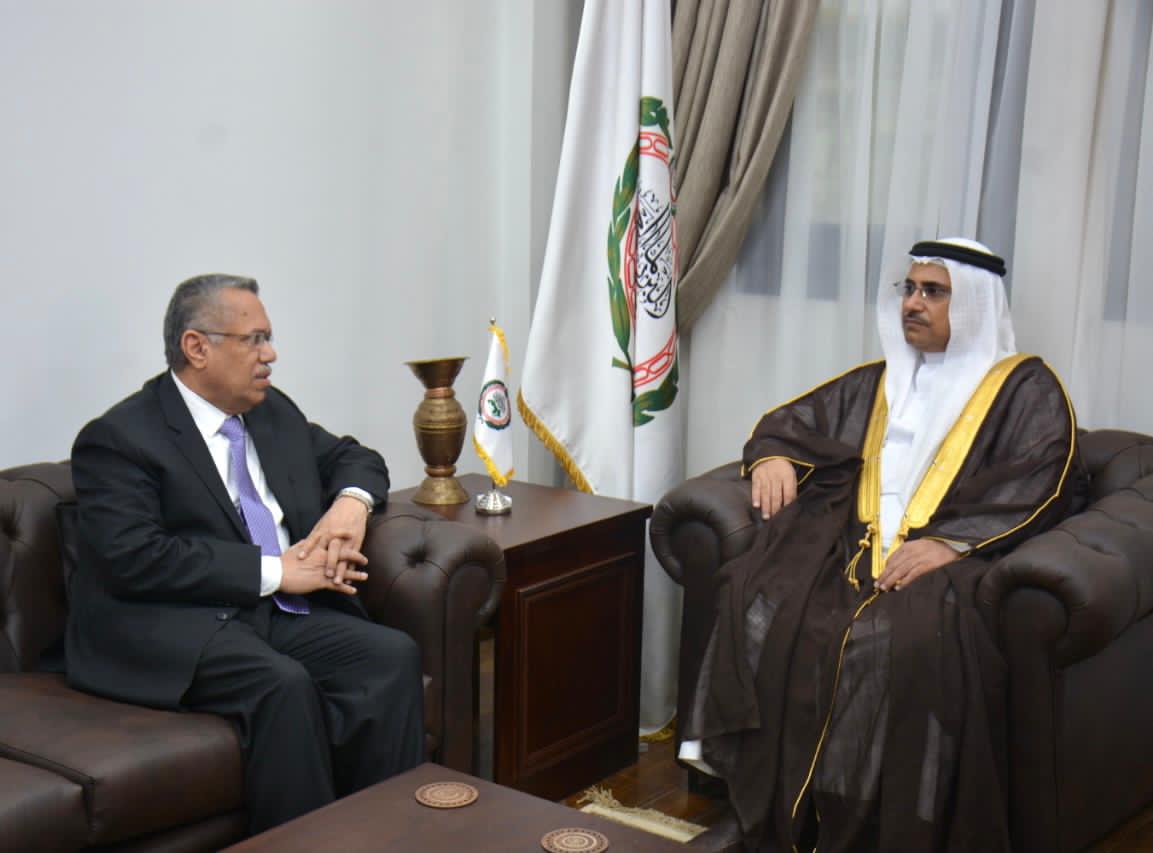 رئيس مجلس الشورى يلتقي رئيس البرلمان العربي