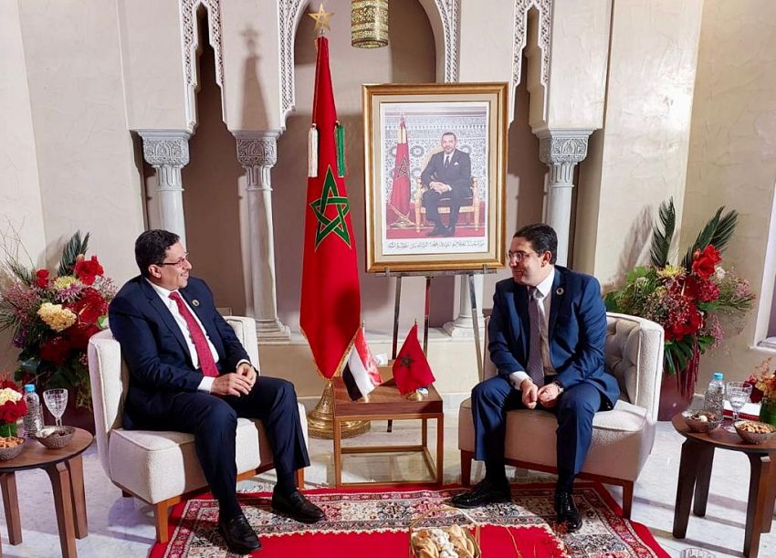 وزير الخارجية يلتقي نظيره المغربي