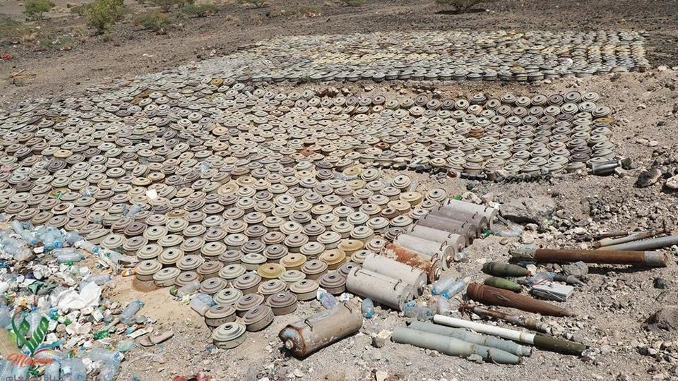 تفجير 1052 لغم وعبوة ناسفة في يتمة الجوف